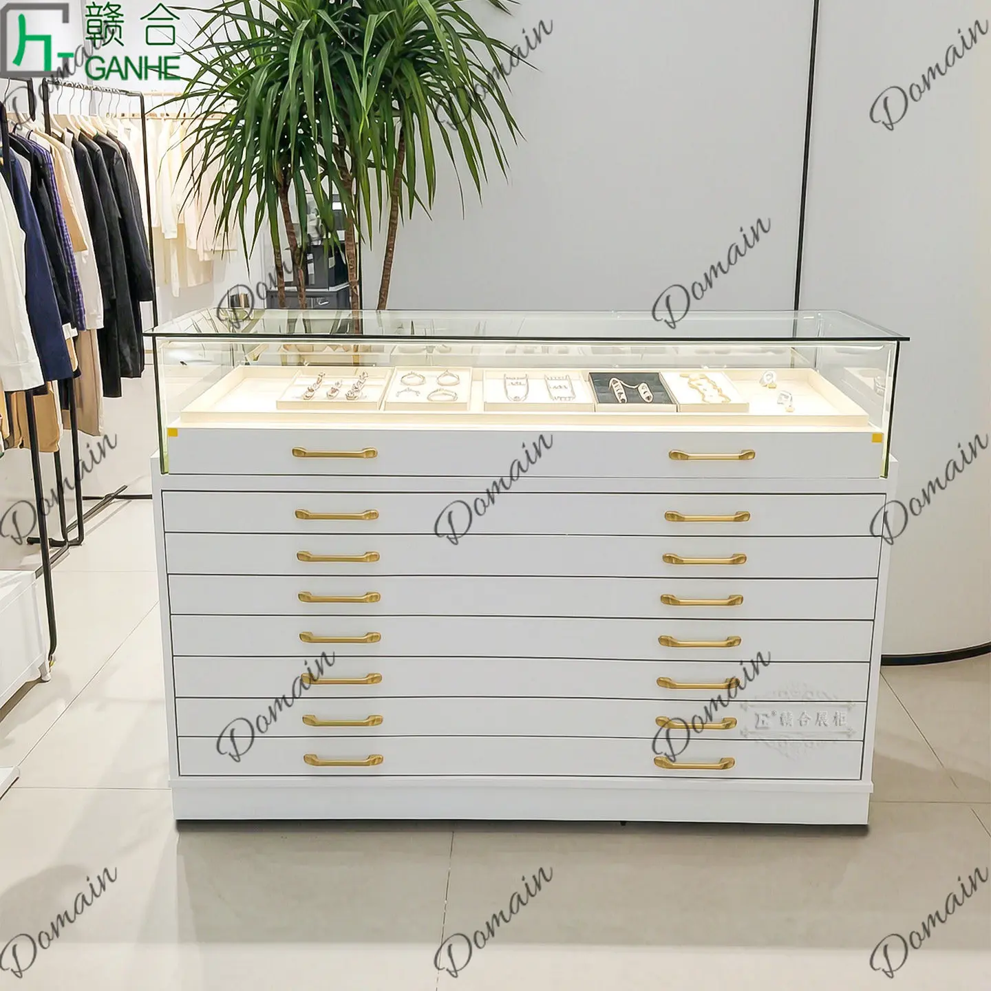81 N Vitrine de vidro de luxo, - Jewelry For Watches avaliação e preço