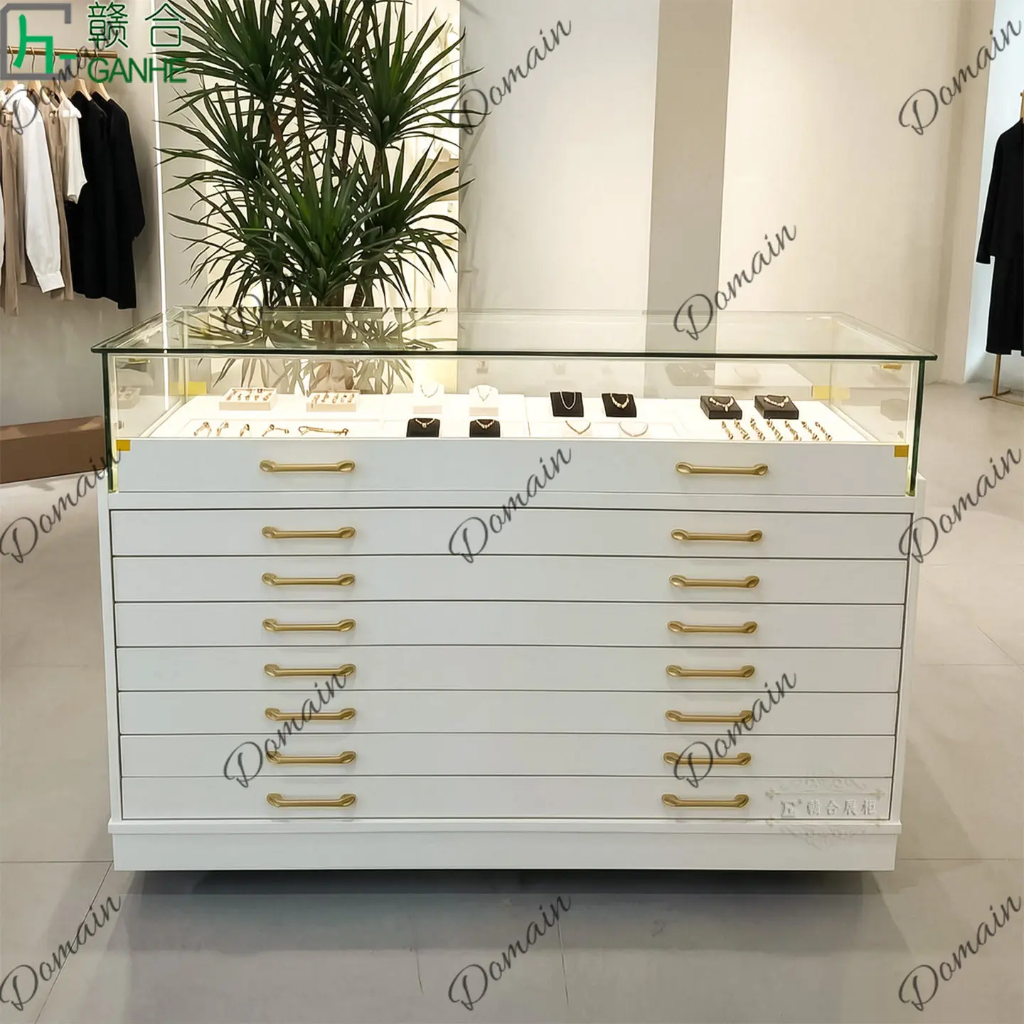 81 N Vitrine de vidro de luxo, - Jewelry For Watches avaliação e preço