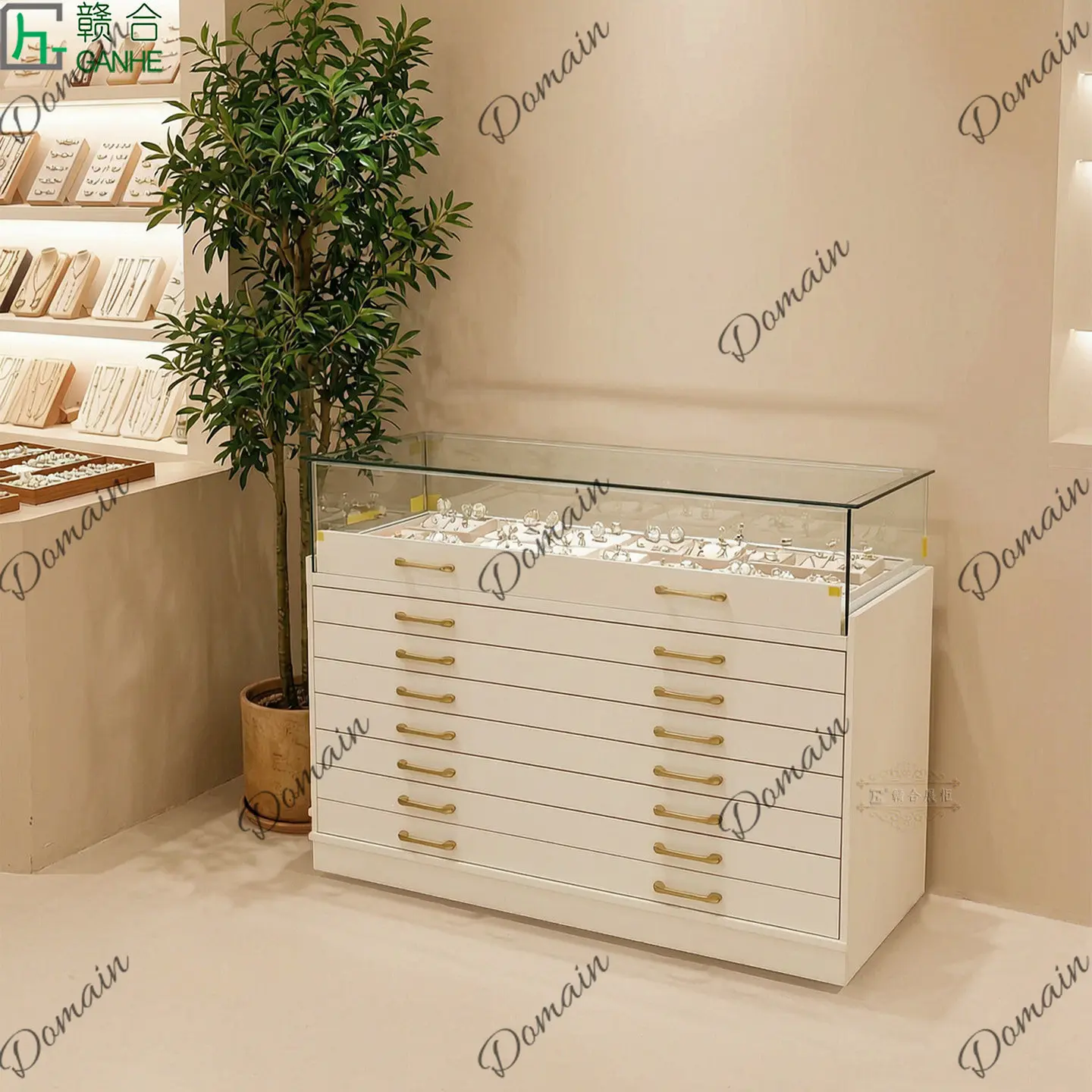 81 N Vitrine de vidro de luxo, - Jewelry For Watches avaliação e preço